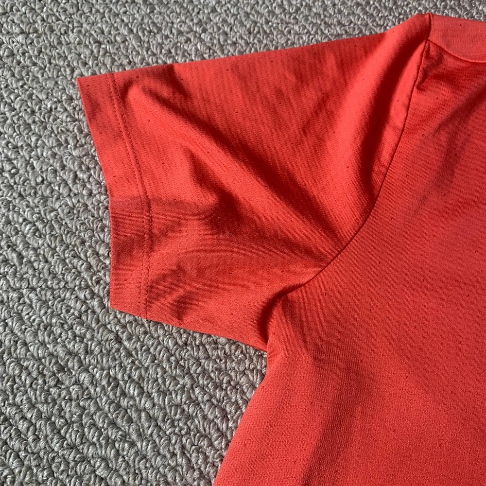 Nike Golf Mens Polo Shirt Size Medium Red Short Sleeves Dri Fit Swoosh Pullover - Picture 3 of 12